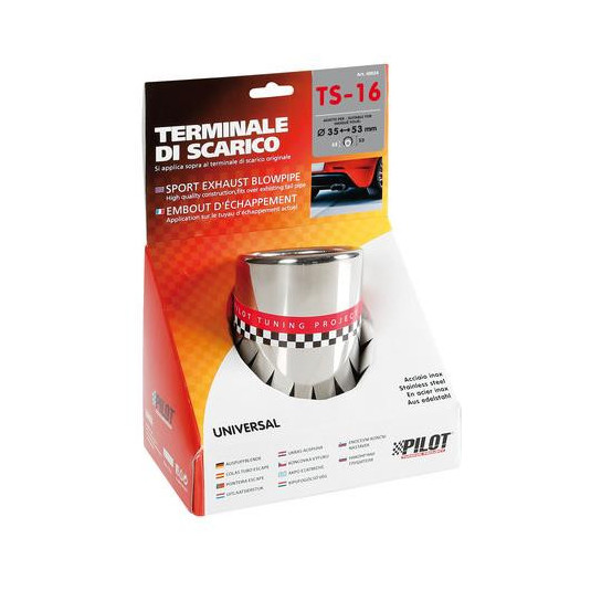 Koncovka výfuku do 53 mm – chromová nerezová TS-16S od Lampa - Obrázek 3