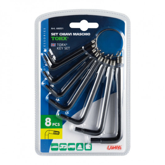 Torx Sada Klíčů 8 dílů T8–T40 – Profesionální Nářadí pro Opravy a Údržbu | Lampa - Obrázek 2