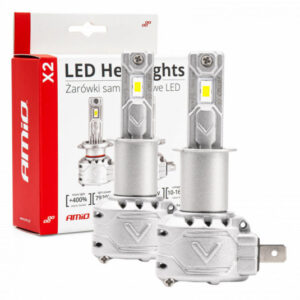 LED žárovky H3 X2 Series AMiO (+CANBUS) – jasné světlo pro lepší viditelnost v noci