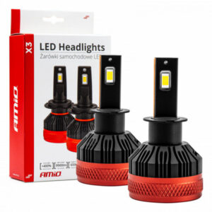LED žárovky H3 X3 Series AMiO (+CANBUS) – Silné a spolehlivé osvětlení pro vaše auto