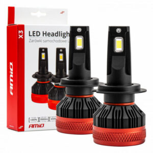 LED žárovky H7 X3 Series AMiO – výkonné osvětlení pro hlavní světlomety s Canbus