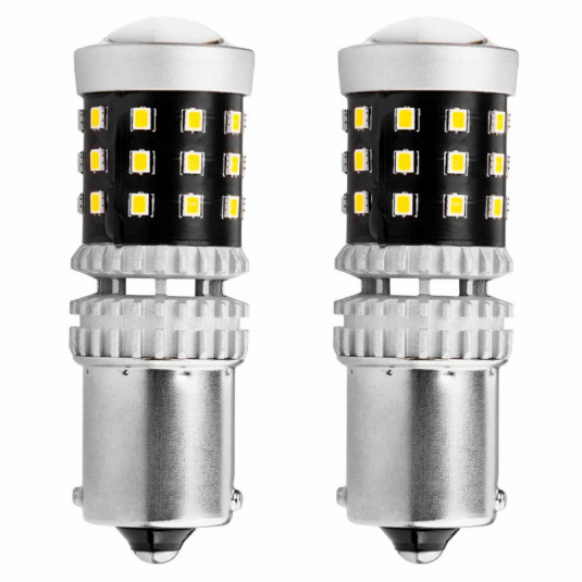 LED žárovky CANBUS 39SMD 1156 BA15S P21W R10W R5W bílé 12V/24V – Amio
