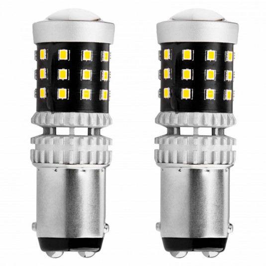 LED žárovky CANBUS 1157 BAY15D 39SMD P21/5W bílé 12V/24V – náhrada pro brzdová a zpětná světla