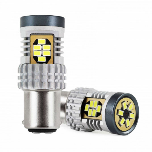 LED žárovky CANBUS 3020 24SMD 1157 BAY15D P21/5W – bílé osvětlení 12V/24V od Amio - Obrázek 2