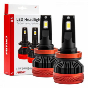 LED žárovky H8 H9 H11 X3 Series AMiO – výkonné osvětlení s Canbus