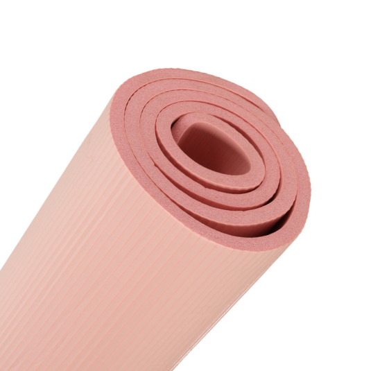 Tréninková podložka na jógu 185x83x1,5 cm růžová – s krytem a popruhy pro pohodlný transport - Obrázek 4