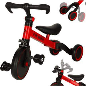 Trike Fix Mini 3v1 Běžecká Tříkolka s Pedály – Červená – Pro Děti 18 Měsíců+