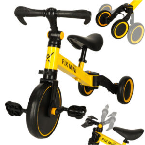 Trike Fix Mini 3v1 Běžecká Tříkolka s Pedály – Žlutá – Pro Děti od 18 Měsíců