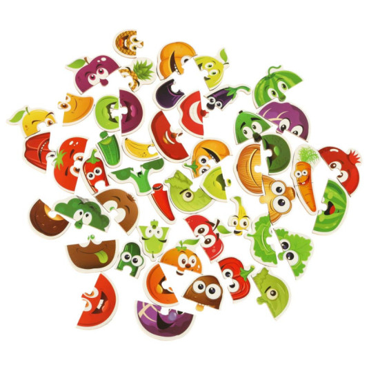 Vzdělávací plechové puzzle pro děti – 25 dílků s motivy ovoce a zeleniny - Obrázek 4
