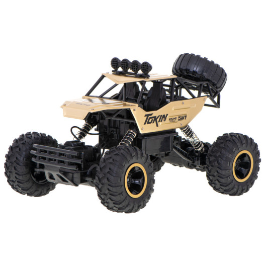 RC Rock Crawler 1:12 4WD Kovové Zlaté Auto – Terénní Dálkově Ovládaný Vůz pro Začátečníky i Pokročilé - Obrázek 3