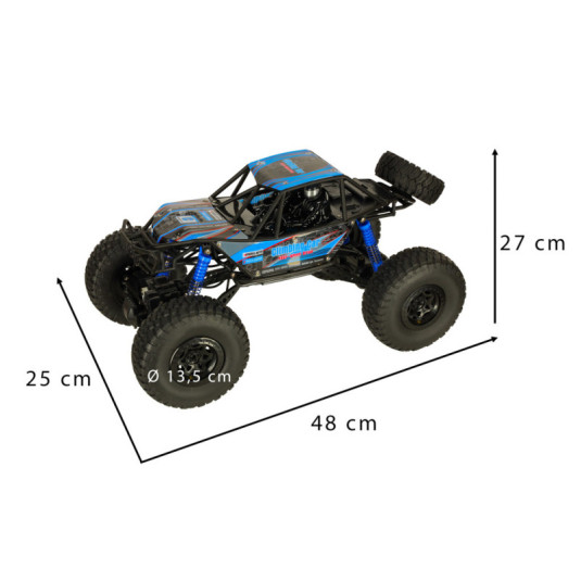 RC Crawler Climbing Car 1:10 4WD 48 cm – Mimořádně silný dálkově ovládaný terénní vůz, modrý - Obrázek 3