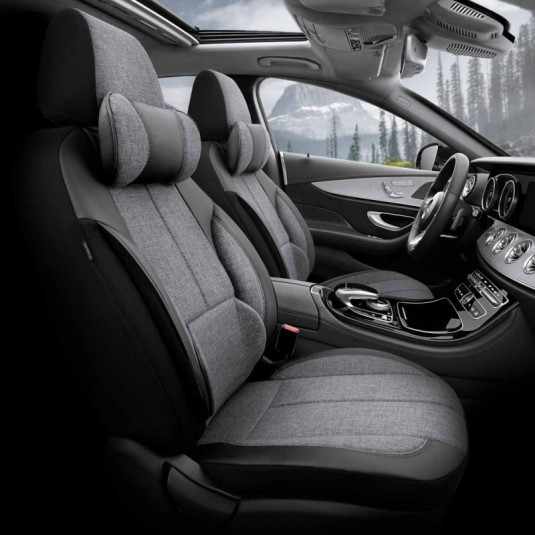 Sada autopoťahů Amio OTOM VOYAGER 102 SMOKED 3-ZIP – luxusní ochrana sedadel s AIRBAG certifikací - Obrázek 5