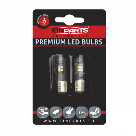 Einparts P21/5W LED žárovka Dual Color – bílá a jantarová