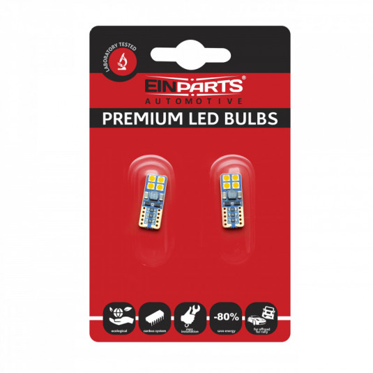 Einparts W5W LED žárovka 8x OSRAM 3030 oranžová – CANBUS