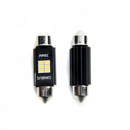 Einparts C10W LED žárovka 6x SMD 2016 39 mm 6000K – CANBUS, bílé světlo pro interiér i exteriér - Obrázek 3