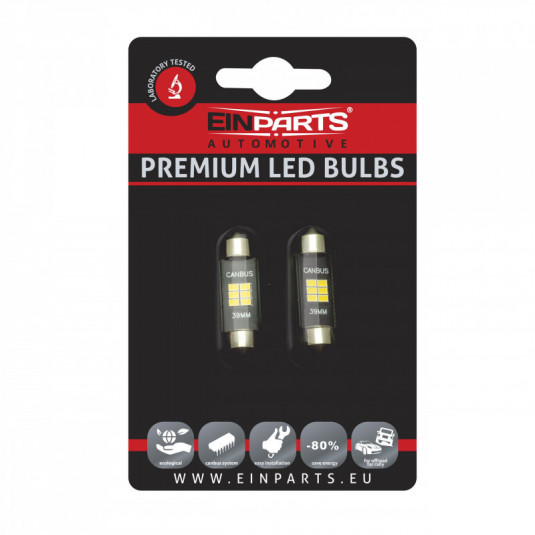Einparts C10W LED žárovka 6x SMD 2016 39 mm 6000K – CANBUS