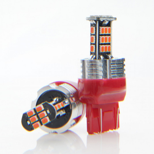 Einparts W21/5W LED žárovka 30x SMD 3020 červená CANBUS 12/24V – spolehlivé osvětlení bez chybových hlášení - Obrázek 3
