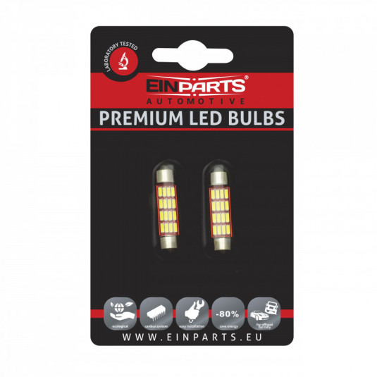 Einparts C10W LED žárovka 20x SMD 4014 42 mm 6000K – CANBUS
