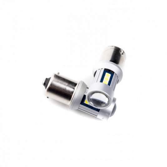 Einparts P21W LED žárovka 2x SMD 3030 6000K 12/24V – jasné studené bílé světlo pro vozidla - Obrázek 2
