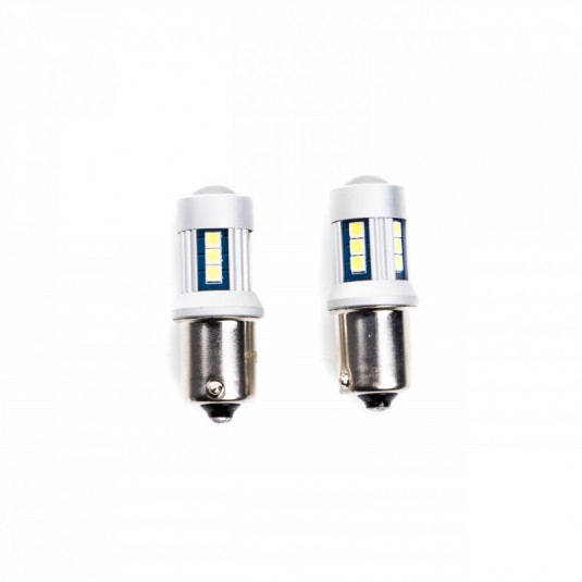 Einparts P21W LED žárovka 2x SMD 3030 6000K 12/24V – jasné studené bílé světlo pro vozidla - Obrázek 3