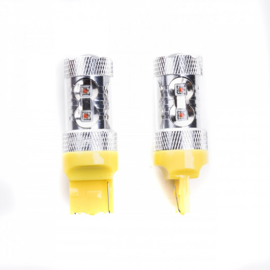 Einparts W21W LED žárovka 50W (10x Cree) oranžová 12/24V – Výkonné osvětlení pro náročné podmínky - Obrázek 3