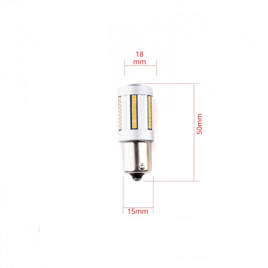 Einparts PY21W LED žárovka 66x SMD 2016 oranžová – CANBUS, 12 měsíců záruky - Obrázek 4