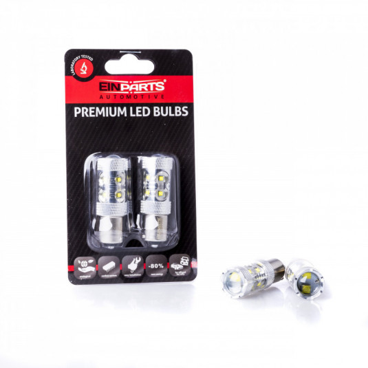 Einparts P21W LED žárovka 50W (10x Cree XT-E) 6000K – výkonné světlo pro vaše auto - Obrázek 2