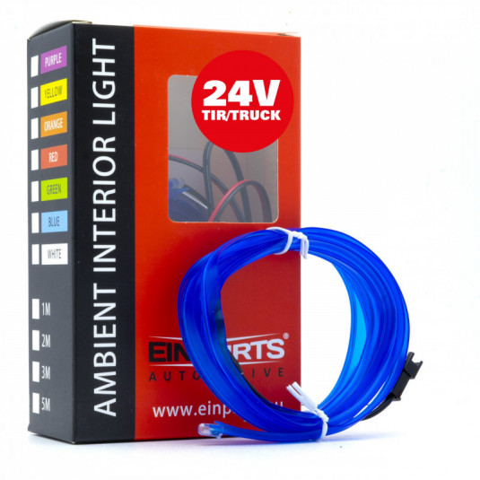 Einparts LED svetlovodný pásik 2 m 24V modrá – jemné 360° osvětlení pro interiér - Obrázek 4