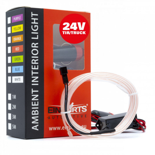 Einparts LED světlovodný pásik 2 m 24V – jemné 360° osvětlení pro interiér vozu