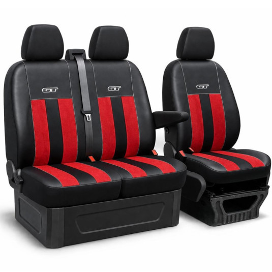Autopotahy NISSAN Interstar 2+1 III (od 2010) GT Alcantara a ekokůže – pokrývky sedadel na míru od Pok-ter - Obrázek 2