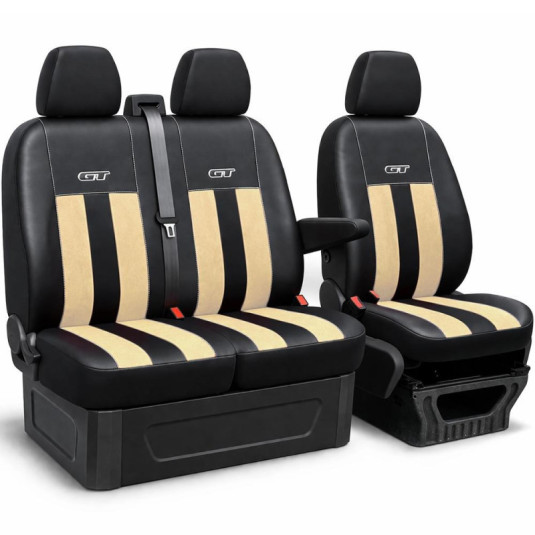 Autopotahy TOYOTA Proace City 2+1 (od 2018) GT – Alcantara a ekokůže, na míru od Pok-ter - Obrázek 4