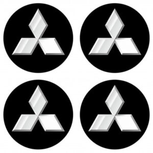 3D pryskyřičné samolepky Mitsubishi 4 ks – odolný design pro poklice a kola | AutoZulu