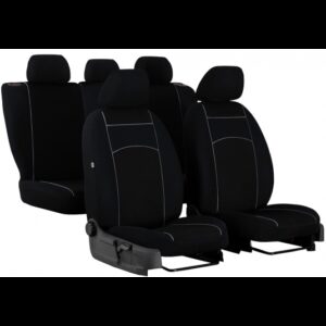 Autopotahy Tuning 100% černo-černé z velouru a textilu – kompletní sadu pro moderní interiér