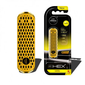Osvěžovač vzduchu Amio Aroma Car Fancy Shapes Polymer Hex Vanilla – svěžest interiéru až 40 dní