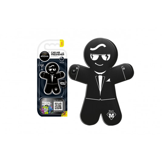 Osvěžovač vzduchu AROMA CAR MANNY - BLACK | Amio | Do větracího otvoru i na klíče