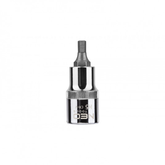 NEO Šestihranná koncovka 1/2" H7 x 55 mm – odolný nástavec z legované oceli S2