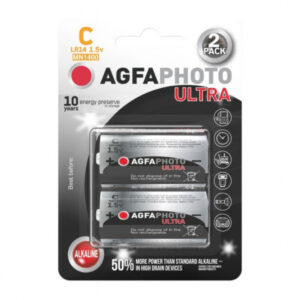 Agfa Ultra LR14 C 2 ks – alkalické baterie s dlouhou životností pro vysoce náročná zařízení