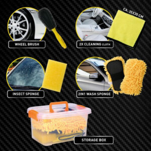 Čisticí sada na auto 6 dílů Dunlop – kompletní vybavení pro dokonalou čistotu interiéru i exteriéru