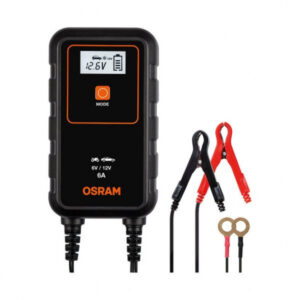 OSRAM Inteligentní nabíječka baterií 6A – 6V/12V s digitálním displejem a 9stupňovým cyklem
