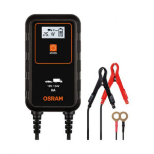 OSRAM Inteligentní nabíječka baterií 8A – 6V/12V/24V s 7–9stupňovým cyklem a LCD displejem