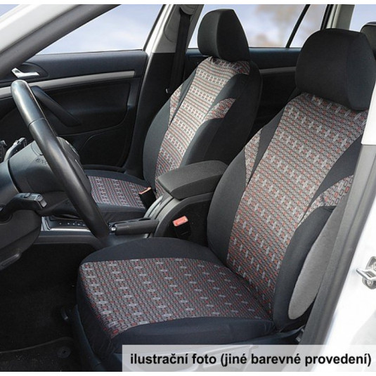 Kompletní potahy sedadel 9 dílů JACK II. AIRBAG – ochrana interiéru s podšívkou a podporou airbagů - Obrázek 3