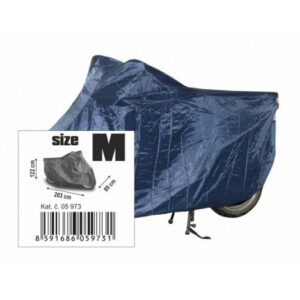Ochranná plachta na motocykl M 203x89x122 cm – prodyšný nylon s gumou a okénkem pro SPZ | Compass