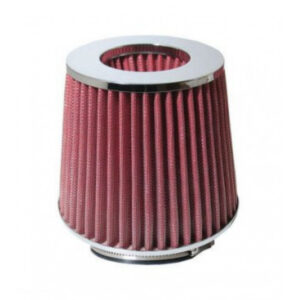 Sportovní vzduchový filtr v chromu 155x130x120 mm s adaptéry – Automax