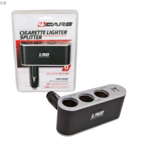 Roztrojka do zapalovače 4cars s USB – Připojte až 3 zařízení v autě