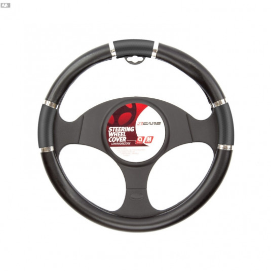 Potah volantu SLIM 37–39 cm černý – lepší úchop a ochrana volantu | 4cars