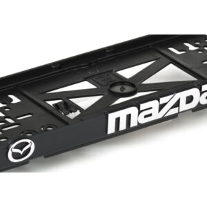 3D podložka pod SPZ s logem MAZDA – černá s chromovým nápisem