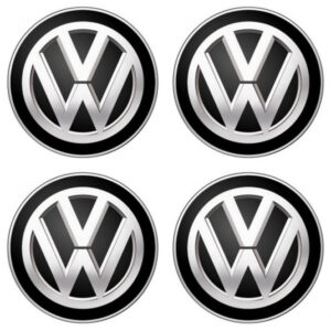 3D pryskyřičné samolepky VOLKSWAGEN černé – 4 ks | AutoZulu