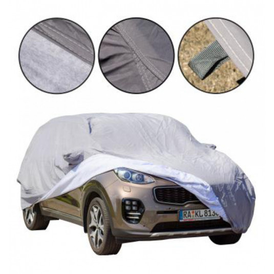 Plachta na auto SUV XL 508×193×155 cm – vodotěsná ochrana s bavlněným povrchem | 4cars