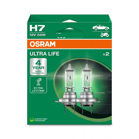 Osram H7 12V 55W Ultra Life – Halogenové žárovky s až trojnásobnou životností
