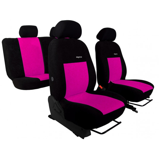 Autopotahy Elegance růžovo-černé z velouru – komfort a styl pro každé auto